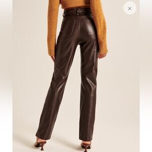 Vegan Leather 90s Straight Pant -NWT